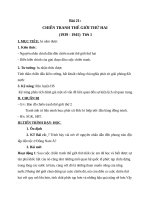 Giáo án Lịch sử 8 bài 21: Chiến tranh thế giới thứ hai (1939  1945)