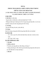 Giáo án Lịch sử 8 bài 26: Phong trào kháng chiến chống Pháp trong những năm cuối thế kỉ 19