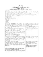 Giáo án Lịch sử 7 bài 19: Cuộc khởi nghĩa Lam Sơn (1418  1427)