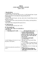 Giáo án Lịch sử 7 bài 19: Cuộc khởi nghĩa Lam Sơn (1418  1427)