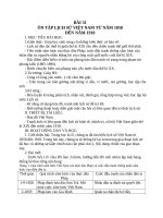 Giáo án Lịch sử 8 bài 31: Ôn tập lịch sử Việt Nam từ năm 1985 đến năm 1918