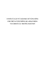 CƠ sở lý LUẬN về  GIÁO dục kỹ NĂNG SỐNG CHO TRẺ 5 6 TUỔI THÔNG QUA HOẠT ĐỘNG VUI CHƠI ở các TRƯỜNG mầm NON 