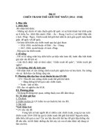 Giáo án Lịch sử 8 bài 13: Chiến tranh thế giới thứ nhất (1914  1918)