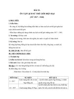 Giáo án Lịch sử 8 bài 23: Ôn tập lịch sử thế giới hiện đại (phần từ năm 1917 đến năm 1945)