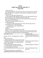 Giáo án Lịch sử 8 bài 21: Chiến tranh thế giới thứ hai (1939  1945)