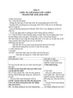 Giáo án Lịch sử 8 bài 17: Châu Âu giữa hai cuộc chiến tranh thế giới (1918  1939)