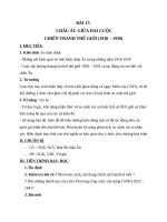 Giáo án Lịch sử 8 bài 17: Châu Âu giữa hai cuộc chiến tranh thế giới (1918  1939)