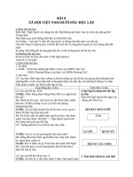 Giáo án Lịch sử 7 bài 8: Nước ta buổi đầu độc lập