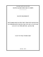 Thử nghiệm một số công thức tính toán chỉ số đánh giá tính dễ bị tổn thương cho vùng mưa lũ (có ngập lụt) lưu vực sông bến hải, tỉnh quảng trị 