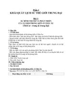 Giáo án Lịch sử 7 bài 1: Sự hình thành và phát triển của xã hội phong kiến ở Châu Âu