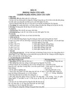 Giáo án Lịch sử 7 bài 25: Phong trào Tây Sơn