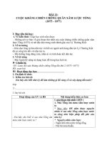 Giáo án Lịch sử 7 bài 11: Cuộc kháng chiến chống quân xâm lược Tống (1075  1077)