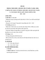 Giáo án Lịch sử 8 bài 20: Phong trào độc lập dân tộc ở châu Á (1918  1939)