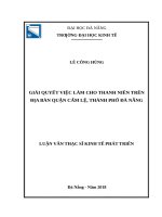 Giải quyết việc làm cho thanh niên trên địa bàn quận cẩm lệ, thành phố đà nẵng 
