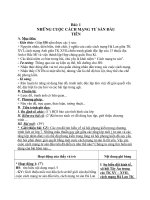 Giáo án Lịch sử 8 bài 1: Những cuộc cách mạng tư sản đầu tiên