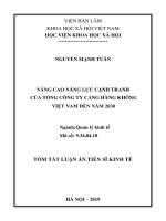 Nâng cao năng lực cạnh tranh của tổng công ty cảng hàng không việt nam đến năm 2030 tt 