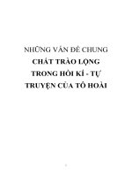 NHỮNG vấn đề CHUNG NHÂN vật NGƯỜI kể CHUYỆN TRONG hồi kí và tự TRUYỆN tô HOÀI’ 
