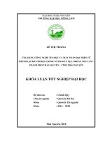 Ứng dụng công nghệ tin học và máy toàn đạc điện tử thành lập bản đồ địa chính tờ số 60 tỷ lệ 1 1000 xã sơn cẩm, thành phố thái nguyên, tỉnh thái nguyên 