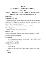 Giáo án Lịch sử 8 bài 25: Kháng chiến lan rộng ra toàn quốc (1873  1884)
