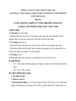 Giáo án Lịch sử 8 bài 24: Cuộc kháng chiến từ năm 1858 đến năm 1873