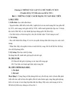 Giáo án Lịch sử 8 bài 1: Những cuộc cách mạng tư sản đầu tiên