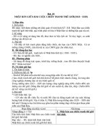 Giáo án Lịch sử 8 bài 19: Nhật Bản giữa hai cuộc chiến tranh thế giới (1918  1939)