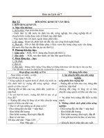 Giáo án Lịch sử 7 bài 12: Đời sống kinh tế, văn hóa