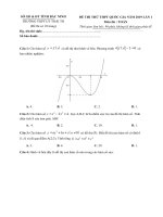 Đề thi thử THPT QG 2019 - Môn Toán -THPT Lý Thái Tổ - Bắc Ninh - Lần 1
