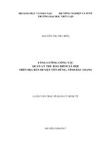 Tăng cường công tác quản lý thu bảo hiểm xã hội trên địa bàn huyện yên dũng, tỉnh bắc giang 