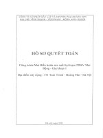 Hồ sơ quyết toán và tổng hợp khối lượng   hồ sơ hoàn công nhà điều hành sản xuất tại trạm 220k 