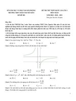 Đề thi thử THPT QG 2019 - Môn Toán -THPT Trần Nguyên Hãn - Hải Phòng - Lần 1 - Năm 2019 - Có lời giải chi tiết