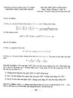 Đề thi thử toán 9 năm 2019 trường THPT chuyên KHTN – hà nội (vòng 2 – đợt 4) 