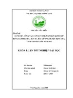 Đánh giá công tác cấp giấy chứng nhận quyền sử dụng đấttrên địa bàn Xã Bảo Cường, huyện Định Hoá, tỉnh Thái Nguyên năm 2017 (Khóa luận tốt nghiệp)