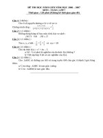 ks HSG toán 7 năm 2006 2007 