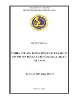 Nghiên cứu ảnh hưởng tính chất của bitum đến mô đun động của bê tông nhựa chặt ở việt nam 