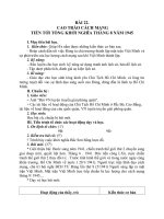 Giáo án Lịch sử 9 bài 23: Tổng khởi nghĩa tháng Tám năm 1945 và sự thành lập nước Việt Nam dân chủ cộng hòa