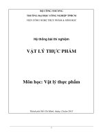 BÀI GIẢNG VẬT LÝ THỰC PHẨM FULL