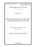 Phát hiện phụ thuộc hàm và phụ thuộc suy rộng trong cơ sở dữ liệu tt