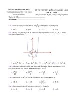 Đề thi thử THPT QG 2019 - Môn Toán -THPT Chuyên Vĩnh Phúc - Lần 1