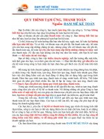 QUY TRINH TAM UNG, THANH TOAN THAM KHAO DAM ME KE TOAN