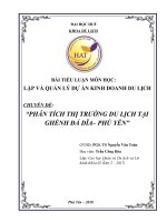 PHAN TICH THI TRUONG KHACH DU LỊCH TẠI GÀNH ĐÁ ĐĨA