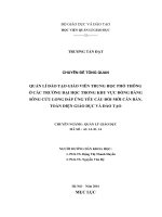 Chuyên đề: Quản lý đào tạo giáo viên Trung học Phổ thông ở các trường Đại học trong khu vực Đồng Bằng Sông Cửu Long đáp ứng yêu cầu đổi mới căn bản, toàn diện giáo dục và đào tạo