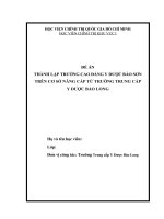 ĐỀ ÁN THÀNH LẬP TRƯỜNG CAO ĐẲNG Y DƯỢC BẢO SƠN TRÊN CƠ SỞ NÂNG CẤP TỪ TRƯỜNG TRUNG CẤP  Y DƯỢC BẢO LONG