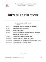 biện pháp thi công cấp thoát nước tòa nhà cao tầng