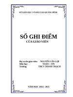 BÌA sổ điểm cá NHÂN 