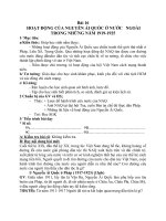 Giáo án Lịch sử 9 bài 16: Hoạt động của Nguyễn Ái Quốc ở nước ngoài trong những năm 1919  1925