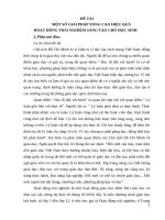 MỘT số GIẢI PHÁP NÂNG CAO HIỆU QUẢ  TRẢI NGHIỆM SÁNG tọa học SINH 