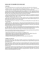 KHOA HỌC VÀ NGHIÊN CỨU KHOA HỌC