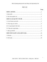 Một số phương pháp giải bài toán bằng cách lập phương trình 