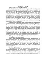 Quản lý thực hiện chương trình đào tạo sĩ quan chỉ huy   tham mưu ở các trường đại học trong quân đội theo tiếp cận năng lực tt tiếng anh 